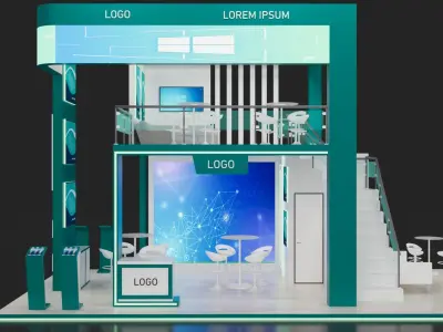 10x5 m double decore  3D model