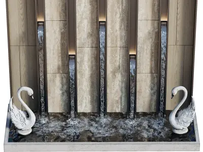 Waterfall fountains cascade 34 3D model