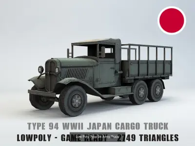 Low Poly Japan IJA WW2 warfare collection 3D Model Pack