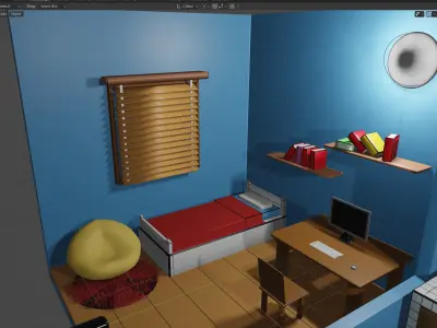 KN - Little house Low-poly 3D model