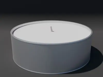 Simple Modern Tealight Candle 3D model