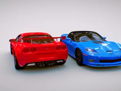 Chevrolet corvette c6 zr1 Low-poly 3D model