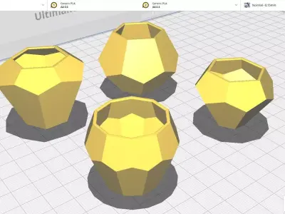 Garden Pots - 4  Models 3D print model