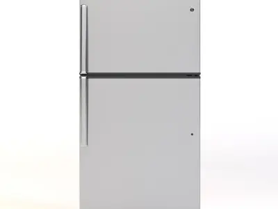 Energy Star 21 2 Cu Ft Stainless Top-Freezer Refrigerator 3D model