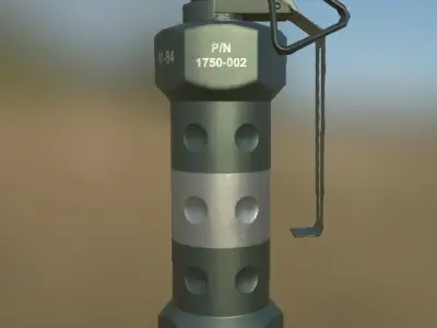 M84 Stun Flashbang Grenade Low-poly 3D model