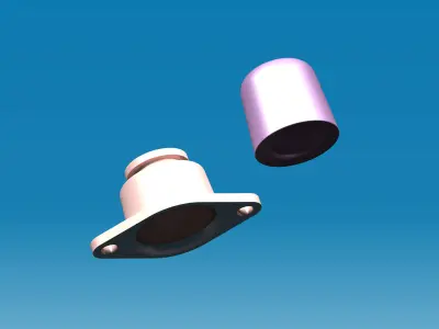 Bump Stop Car Hood Free 3D model