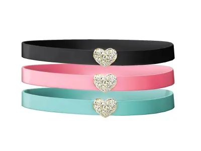 Choker with Pendants Low-poly 3D model