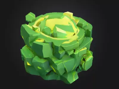 Emerald Core Low-poly 3D model