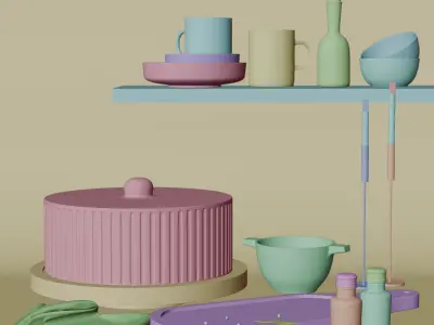 Kitchen Set 2  3D model