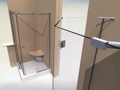Shower screens 3D model