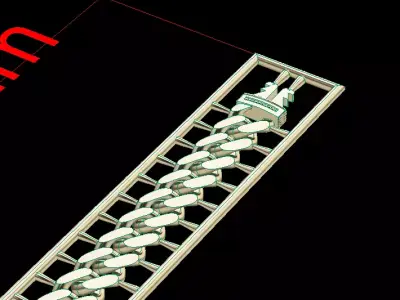 Elegant Cuban link bracelet 3D print model