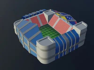 Football Stadium - Venezuela Low-poly 3D model