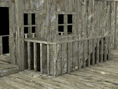 Photorealistic shelter complete textures and materials  Low-poly 3D model