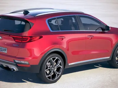 Kia Sportage with interior 2019 3D model