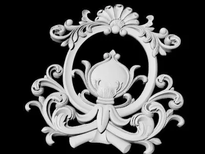Central decor ornament for furniture 3D model 458