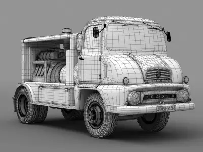 Thames Compressor Lorry 1958 3D model