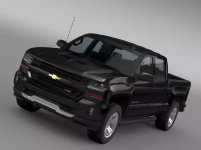 Chevrolet Silverado LT Z71 Crew Cab GMTK2 Standart Box 2016 3D model