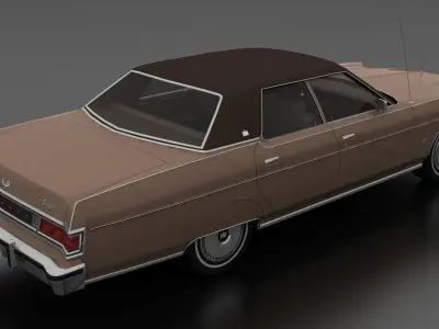 Marquis 4dr 1975 Low-poly 3D model
