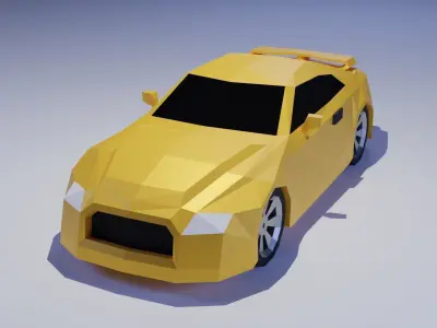 Nissan GT-R Low-poly 3D model