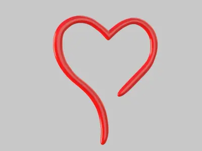 Heart icon v 28 3D model