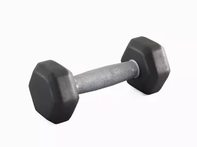 Rubber Dumbbell 01 Low-poly 3D model