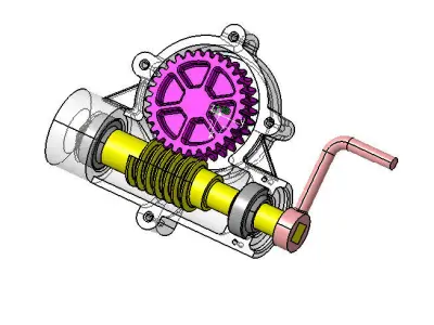 WORM AND GEAR 3D print model