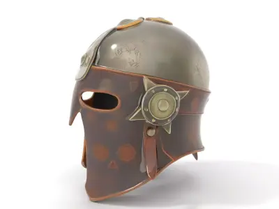 Medieval Steel Helmet model pack Low-poly 3D model