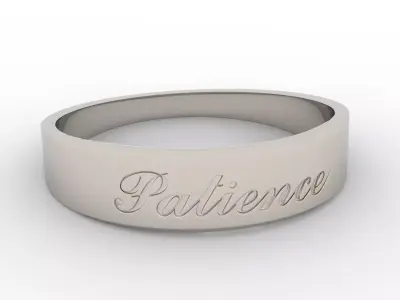 Patience Ring Female Platinum 3D print model