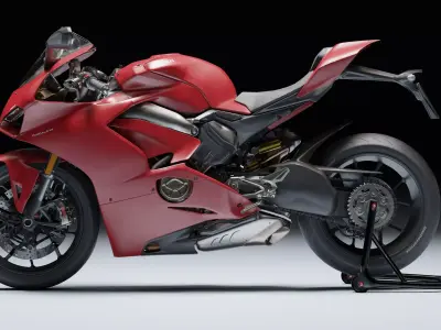 Ducati Panigale V4 2018 Low-poly 3D model