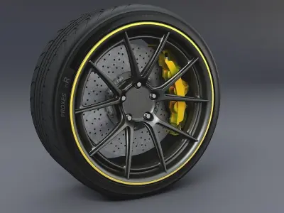disc brake - wheel 3D model
