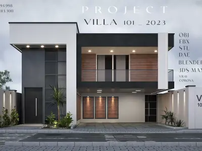 Villa house design  duplex - 101 3D model