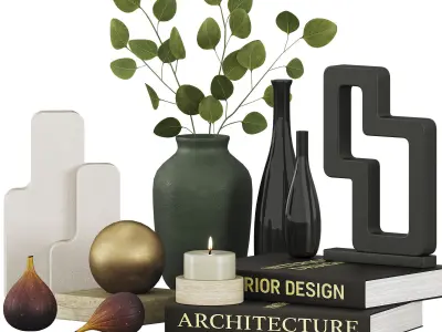 Decorative Set 07 Low-poly 3D model