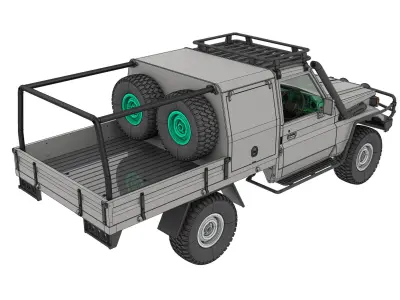 TOYOTA LAND CRUISER LC 75 OFF ROAD RC BODY FOR 1 TO 10 SCALE 3D print model