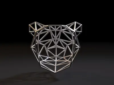 Bear on the wall 3D print model