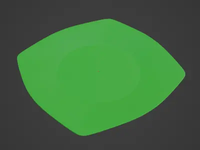 Disposable Plastic Plate A 03 Low-poly 3D model