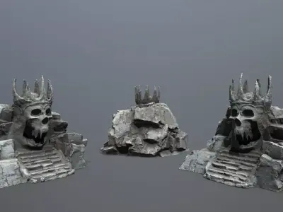 skull cave Low-poly 3D model buy