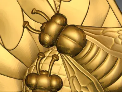 bees frame 3D print model