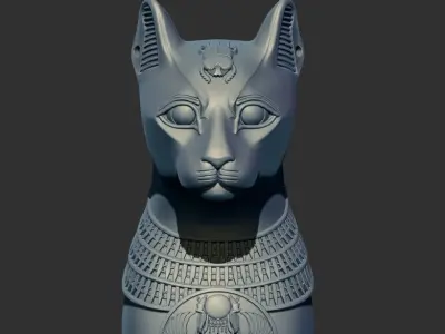  Egyptian Cat Goddess Bastet stl 3d printable model  3D print model