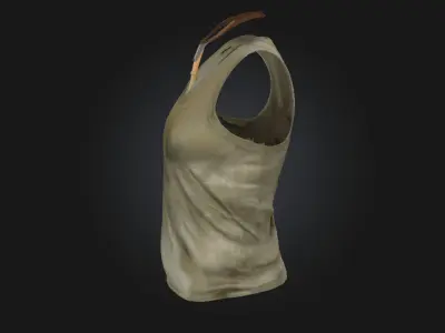 Tank Top with Necklace Casual Apparel Model for Lifestyle 3D model