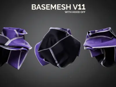 15 Scarf And Hooded Scarf Basemesh Models 3D model