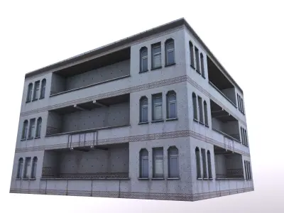 Architectural Building-6 Free low-poly 3D model
