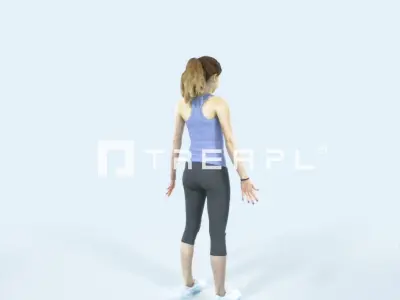 Essence 01F Animated Rigged Sports Teenage Girl Low-poly 3D model