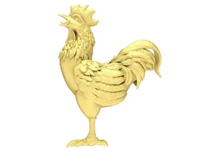 Lucky Rooster Animal Pendant for Jewelry 3D Model 3919 3D print model