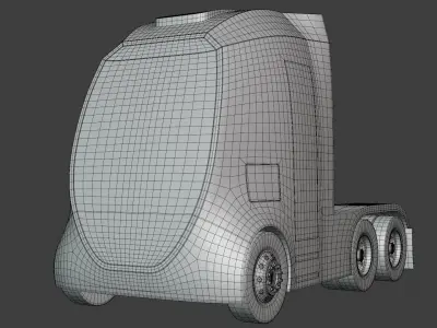 Future semitruck IX PBR 3D model