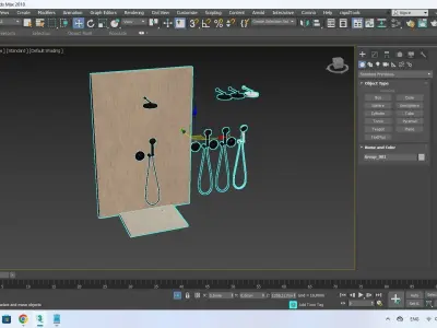ACQUAVITA CHROME PUSH BUTTON RAINFALL SHOWER 3D model