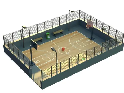 basketball court 3D model