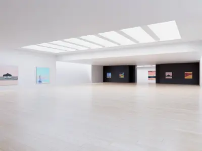 Art Museum Gallery Interior 6 Low-poly 3D model