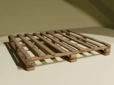 Low Poly Wooden Pallet Unreal Engine 5 and Unity 5 Low-poly 3D model