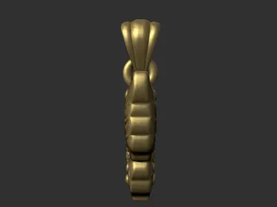 butterfly gold pendant 3D print model