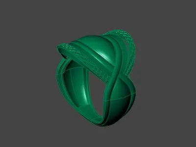 Plain Ring Women Ready STL 3DM Models Womens Rings 3D models 3D print model 57